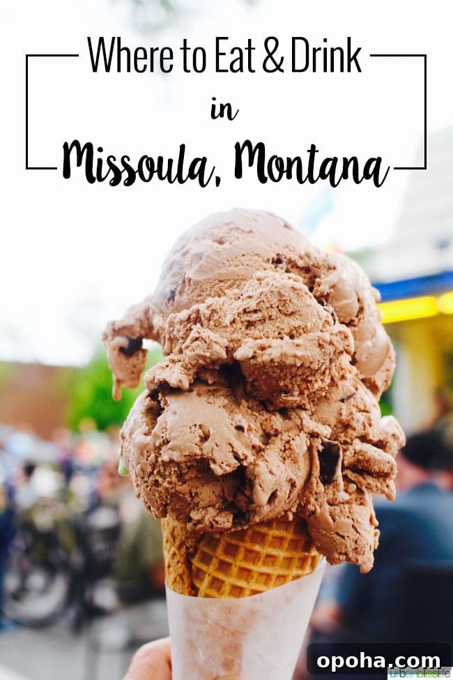Top Restaurants and Where to Eat in Missoula, Montana 2 chocolate ice creak cone in missoula, montana