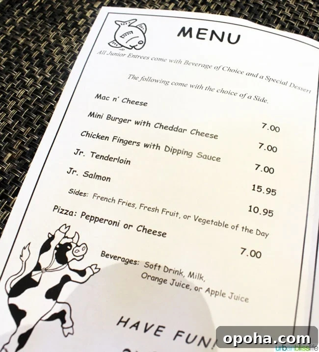 Top Restaurants and Where to Eat in Missoula, Montana 9 kids menu at Blue Canyon restaurant in Missoula