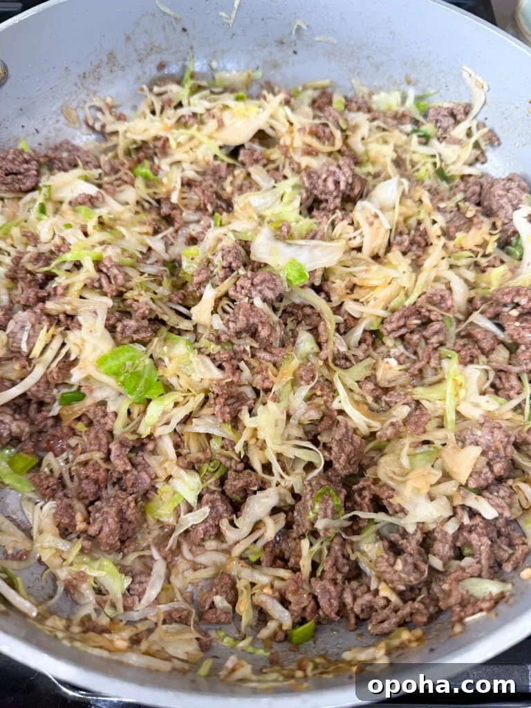 finished Egg roll in a bowl
