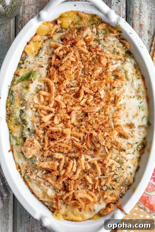 Classic Green Bean Casserole Recipe with Crispy Onion Topping 2 Easy Green Bean Casserole