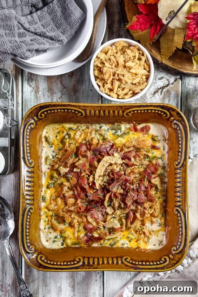 Classic Green Bean Casserole Recipe with Crispy Onion Topping 3 Easy Green Bean Casserole