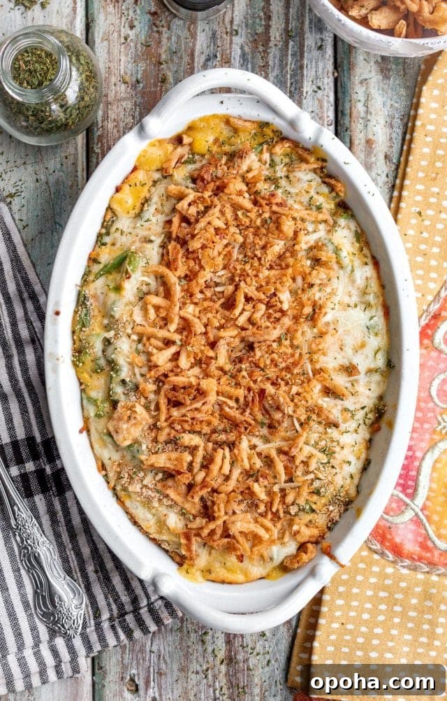 Classic Green Bean Casserole Recipe with Crispy Onion Topping 4 Easy Green Bean Casserole