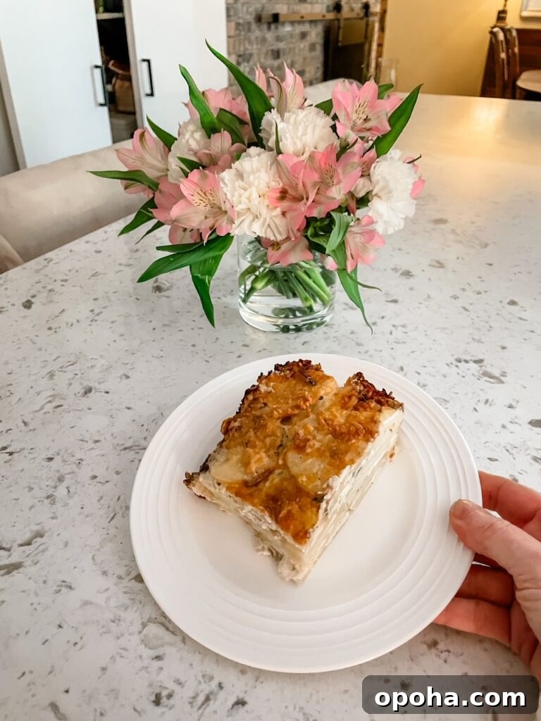 The finished Blue Cheese Potato Gratin