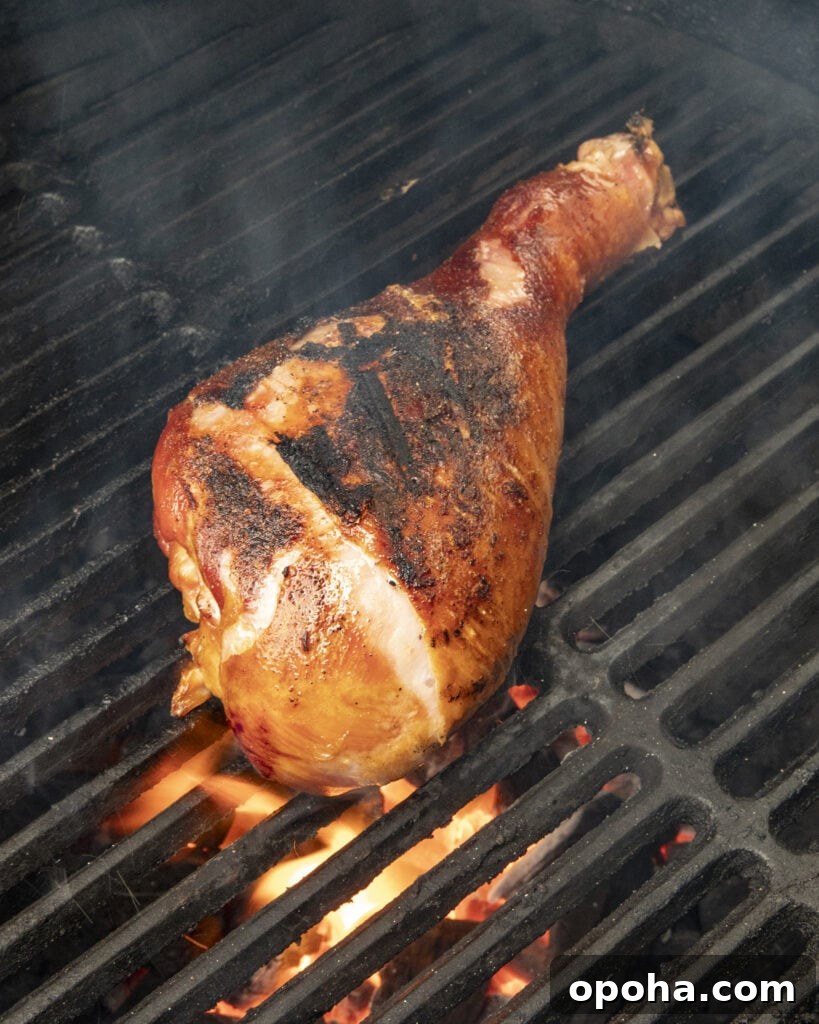 How to Reheat and Cook Store-Bought Smoked Turkey Legs 9 Turkey leg on the grill