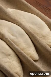 Dough proofing on couche