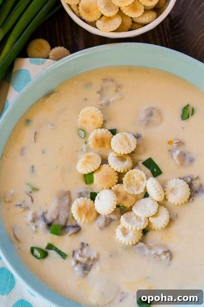Creamy Oyster Stew Recipe with Garlic and Fresh Herbs 3 Oyster Stew with Mushrooms