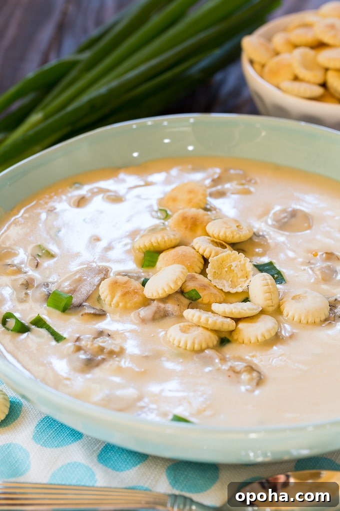 Creamy Oyster Stew Recipe with Garlic and Fresh Herbs 4 Homemade Oyster Stew with Mushrooms
