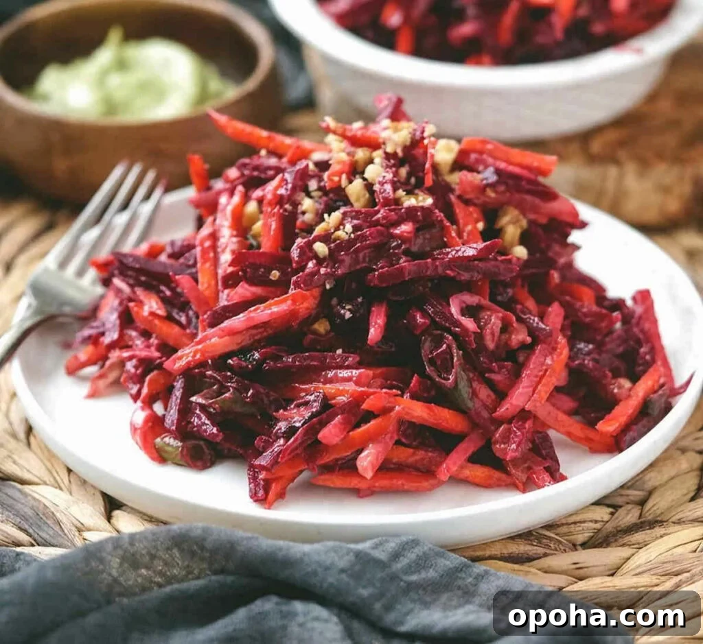 Balanced Plate Meal Template: How to Build Nutritious Portions 10 beet and carrot salad with creamy dressing featured image
