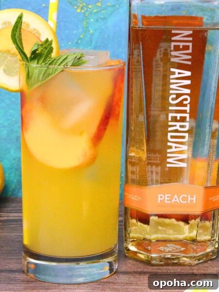 Peach Cobbler Cocktail Recipe with Crown Royal Whiskey 13 peach vodka lemonade recipe dinners done quick featured image
