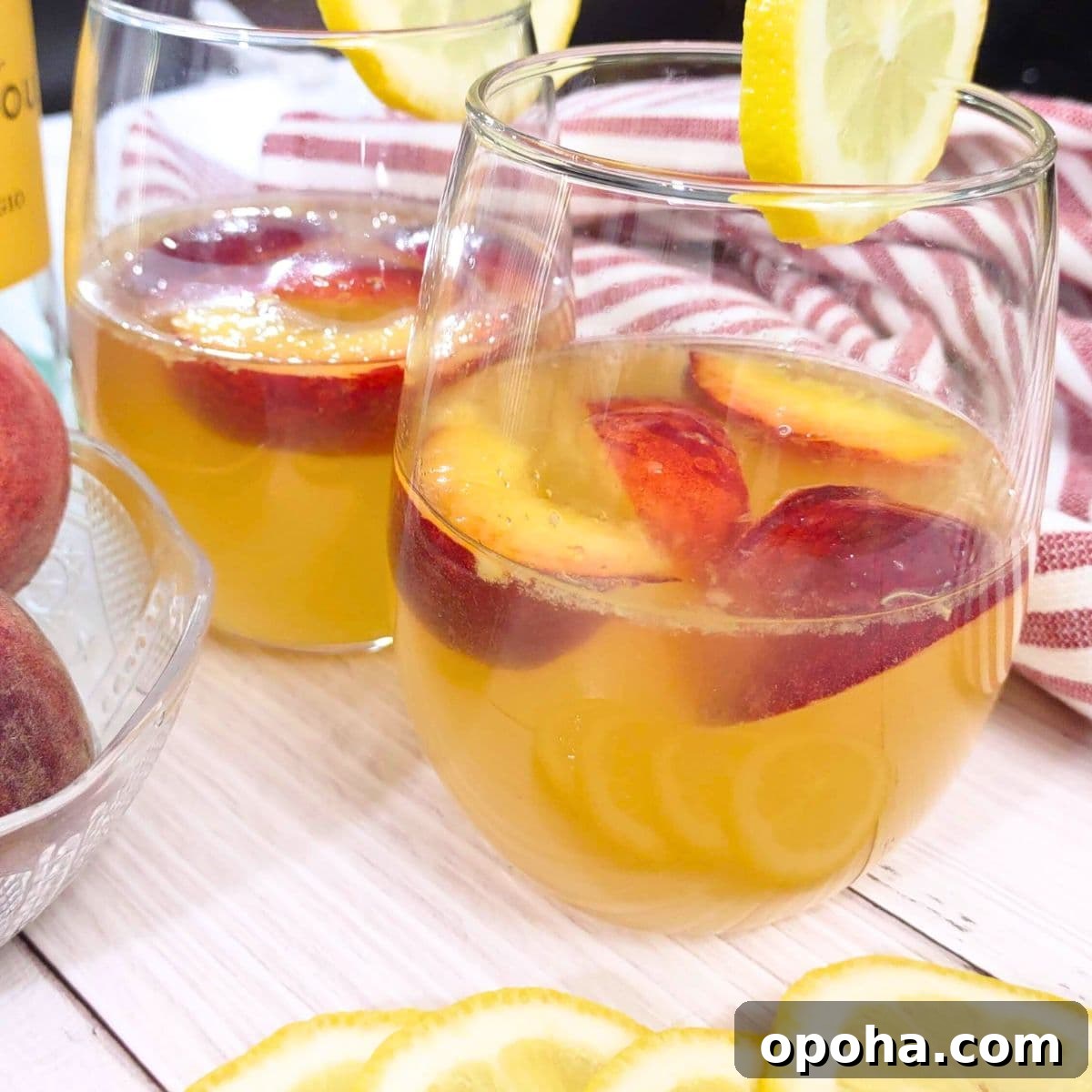 Peach Cobbler Cocktail Recipe with Crown Royal Whiskey 14 ginger peach sangria recipe dinners done quick featured image