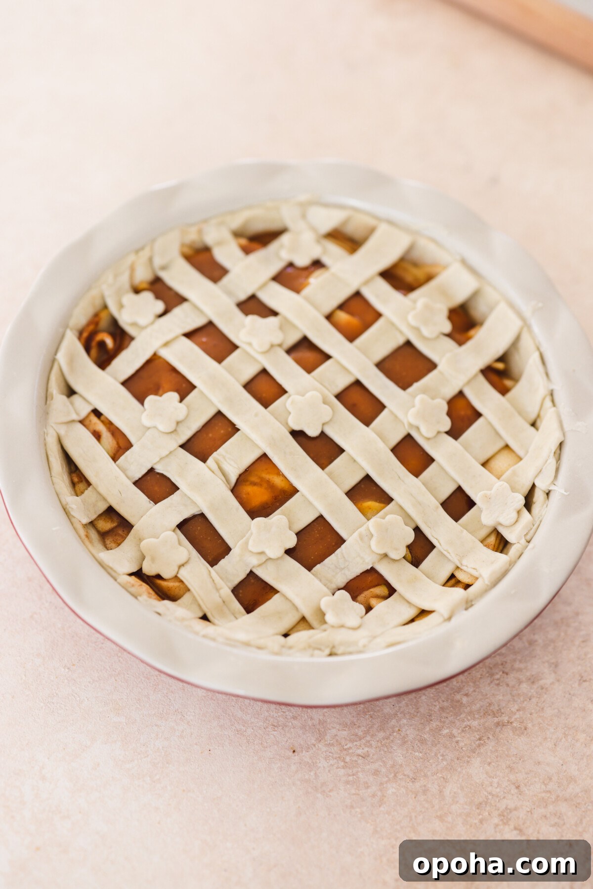 Vegan Miso Caramel Apple Pie Recipe for Cozy Fall Desserts 6 an uncooked apple pie in a plate plate