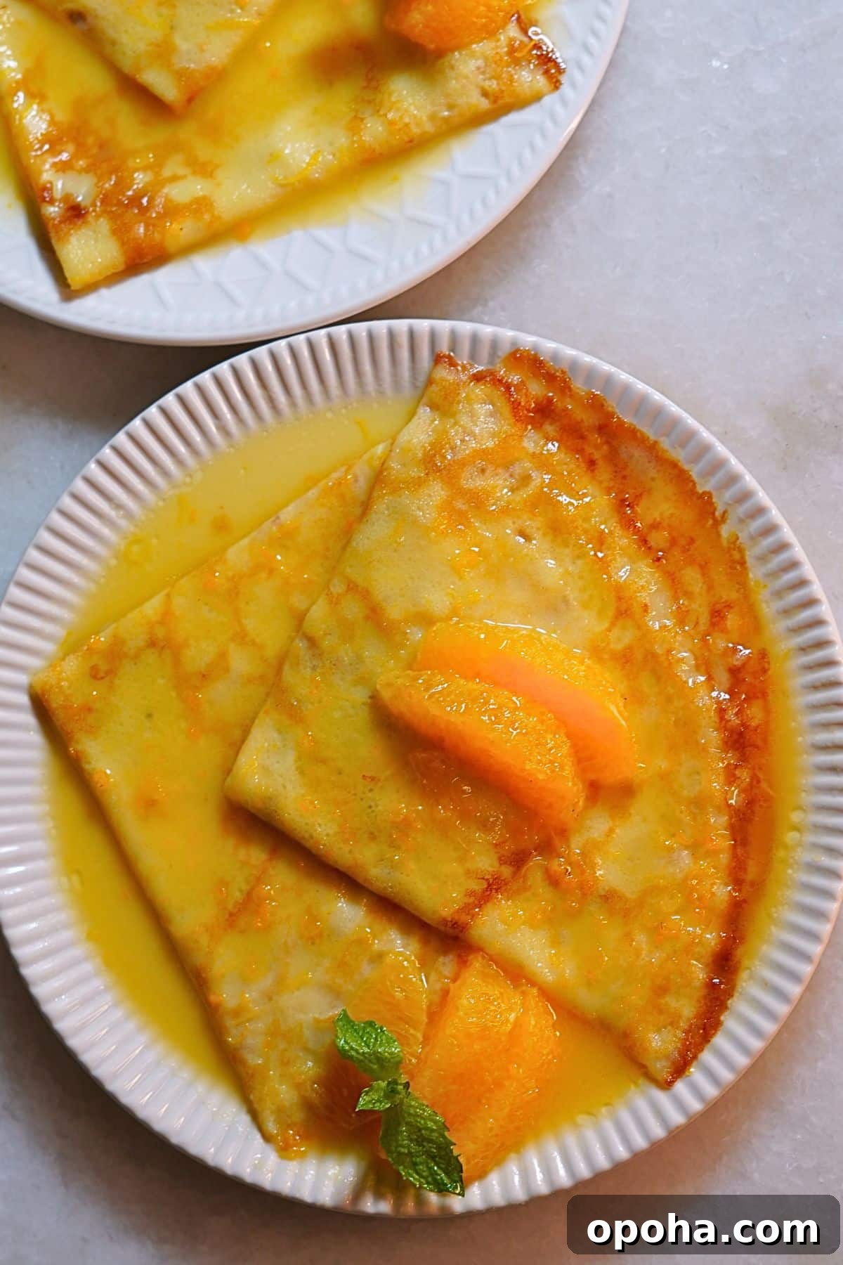 the best crepes suzette with easy orange butter sauce