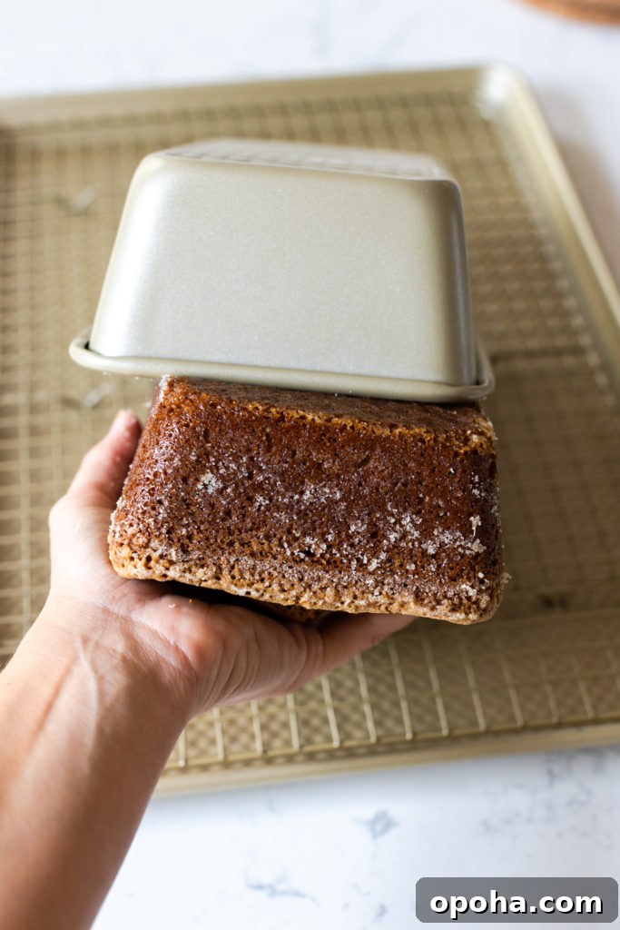Pumpkin Spice Quick Bread with Maple Cream Cheese Frosting 12 Inverting Pumpkin Spice Bread