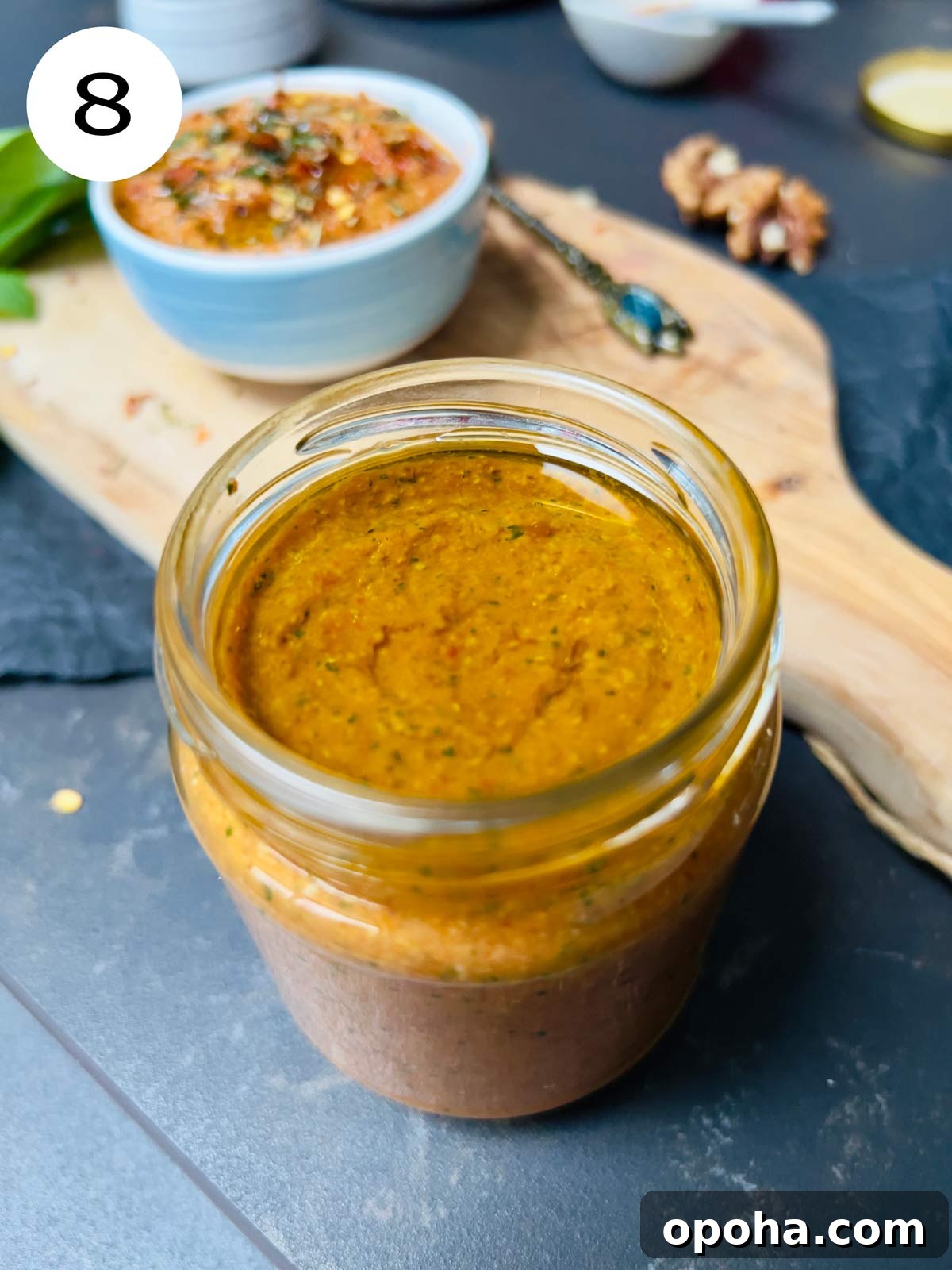 Jarred sauce ready to be refrigerated for later.