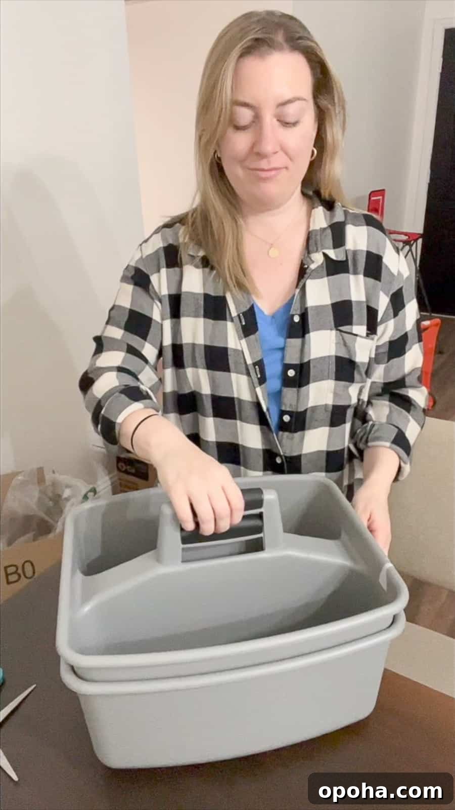 Large Cleaning Caddy for list of cleaning supplies for new house