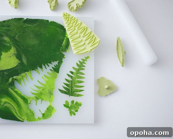 How to Make a Charming Cupcake Terrarium Step-by-Step 9 Variety of gum paste leaves