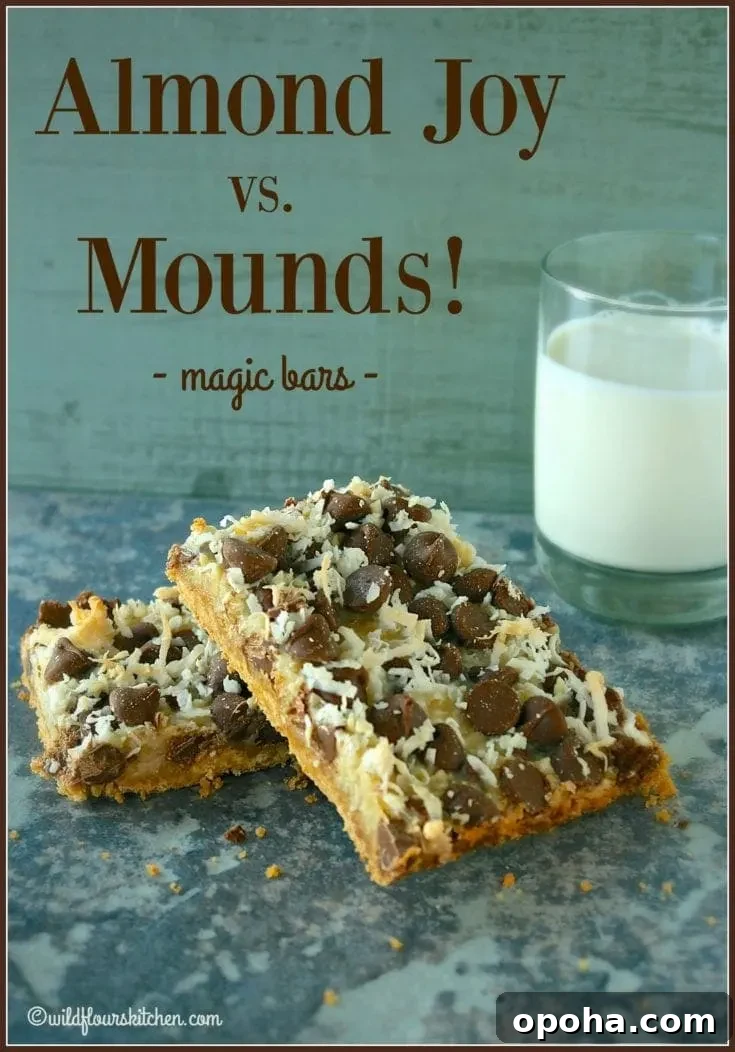 Gooey Chewy Almond Joy vs. Mounds Magic Bars!