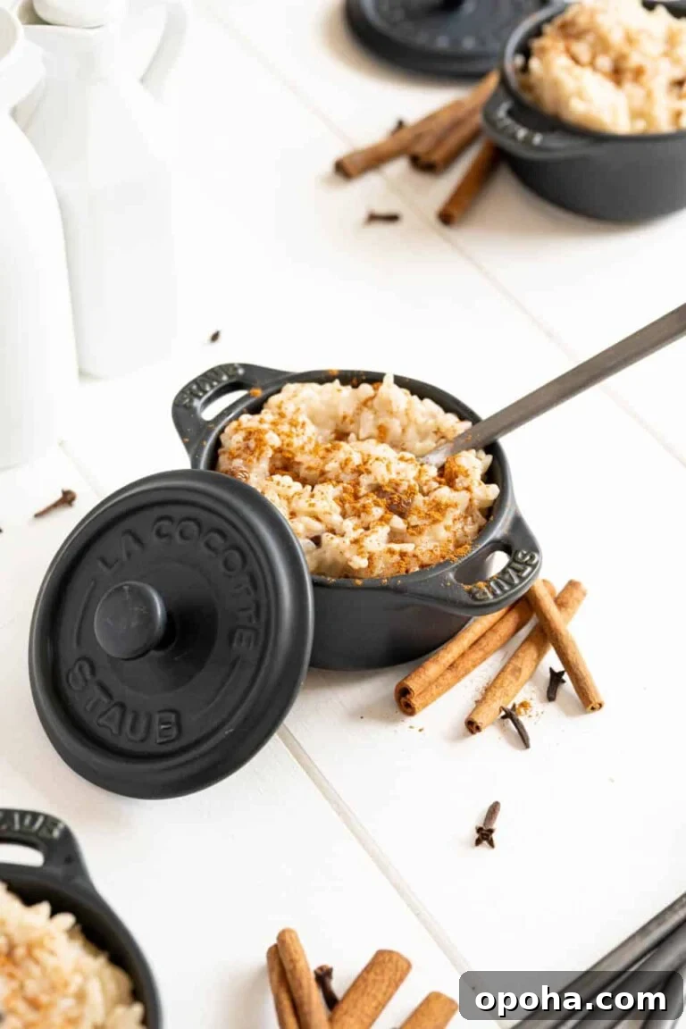 A bowl of coconut rice pudding