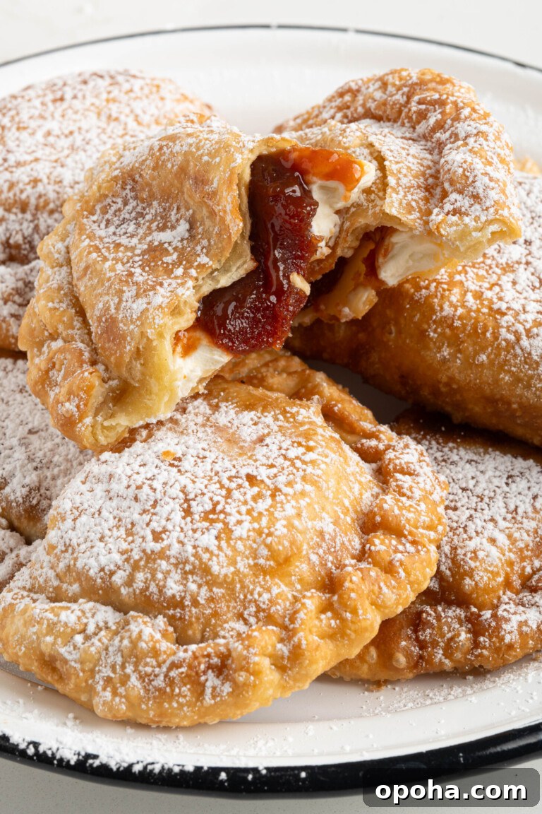 guava cheese empanadas on a plate