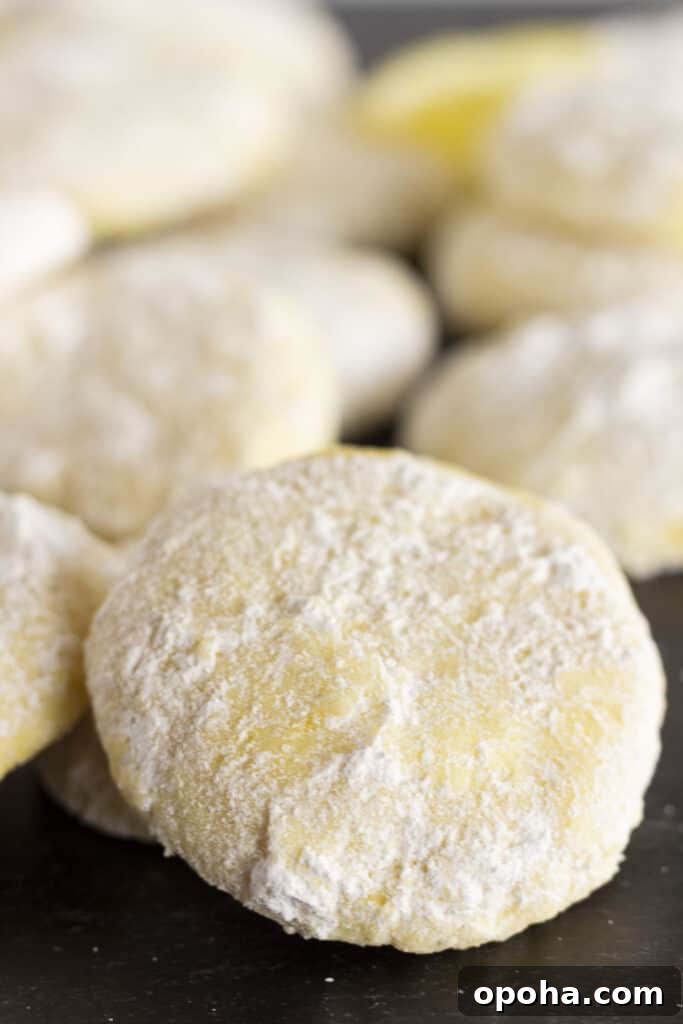 Lemon Cooler Cookies made with a lemon cake mix.