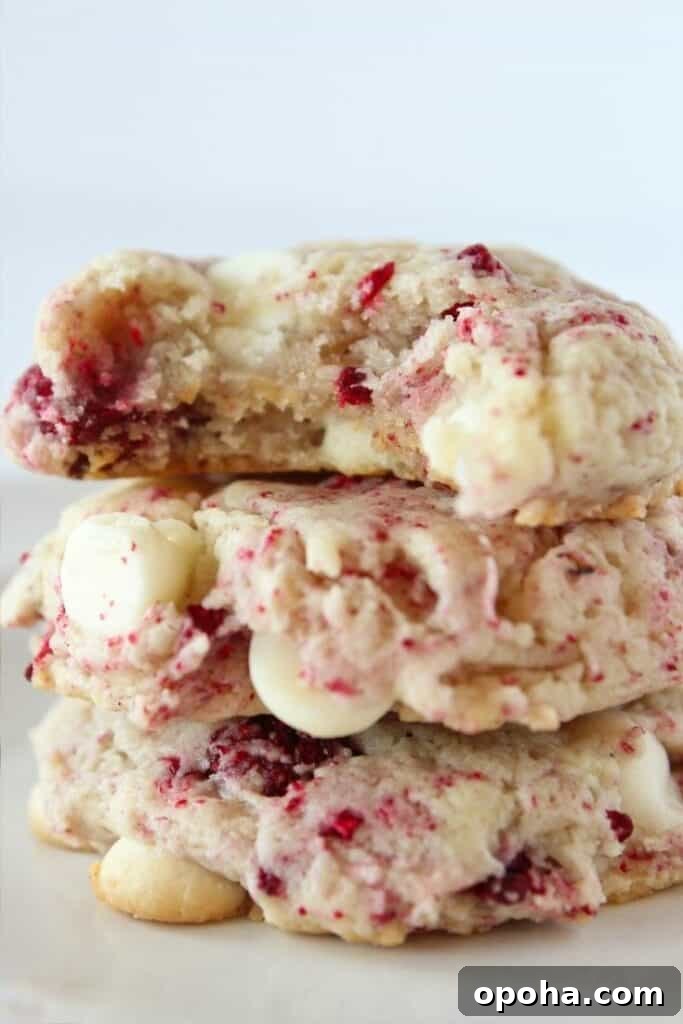 Subway Copycat Cookies that are Raspberry Cheesecake