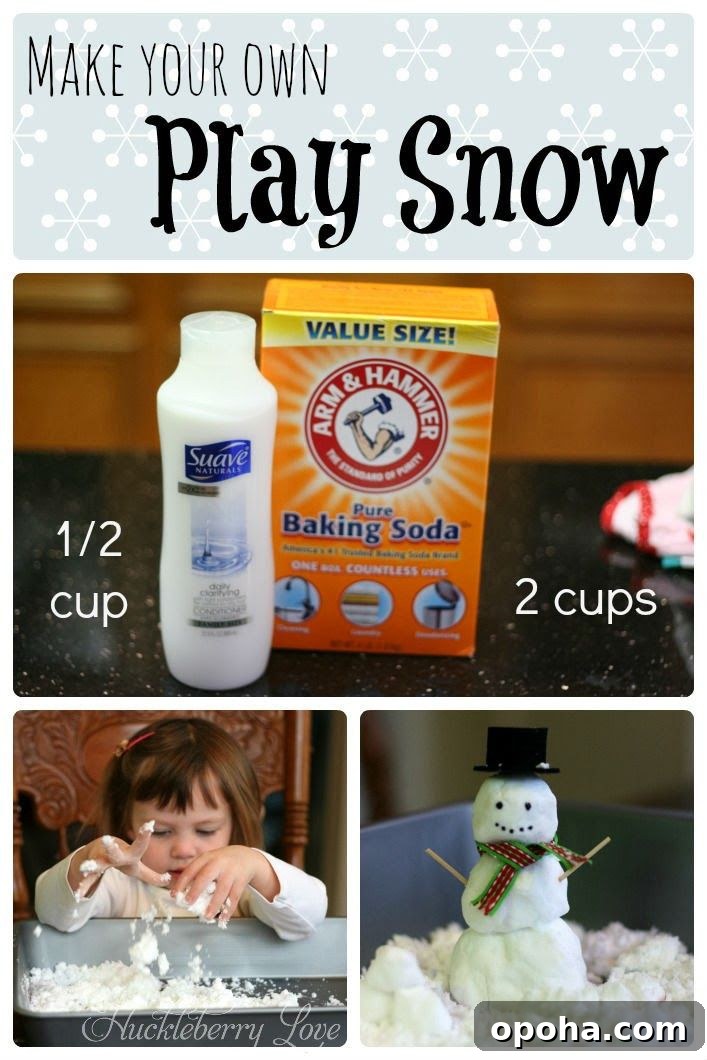 Make Your Own Play Snow | 25+ Indoor Winter Activities for Kids