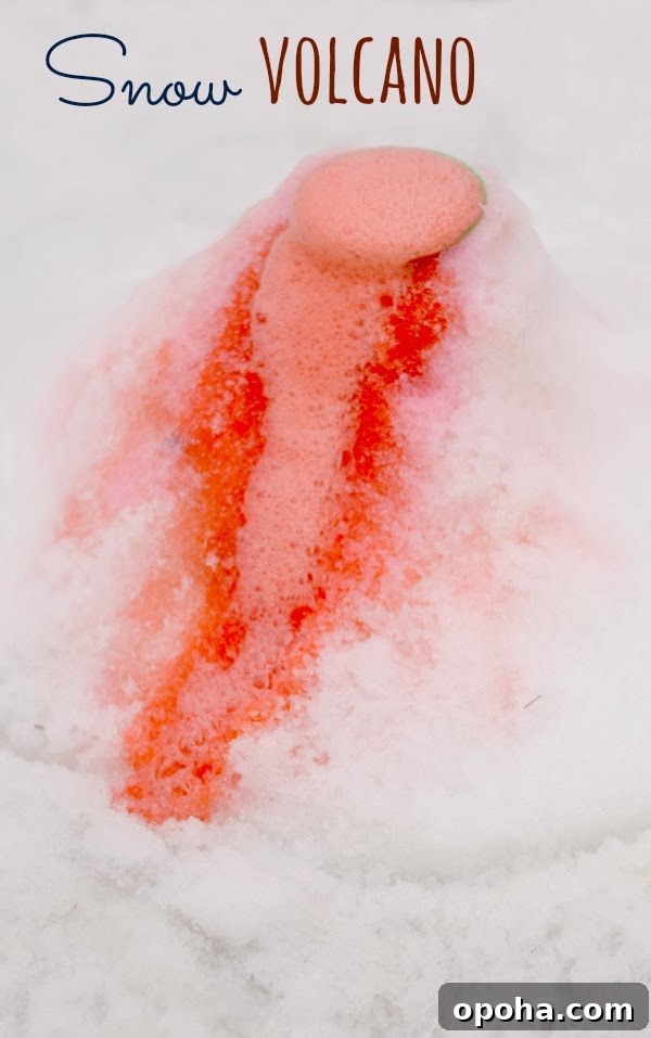 Snow Volcano | 25+ Indoor Winter Activities for Kids