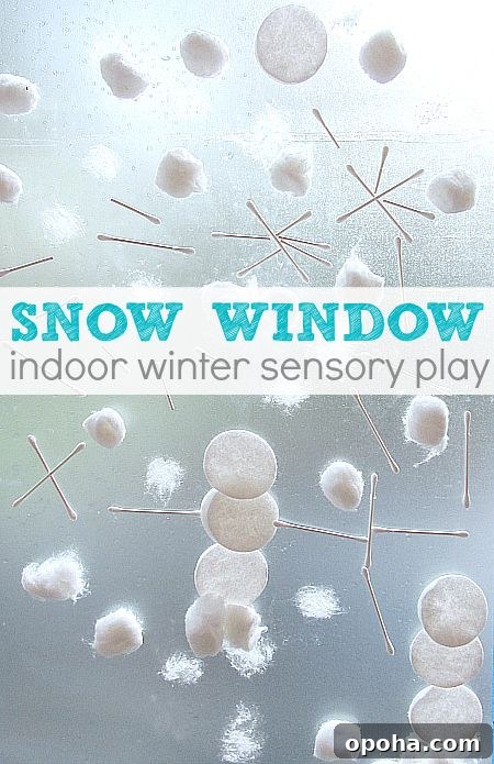 Snow Window Indoor Sensory Play | 25+ Indoor Winter Activities for Kids