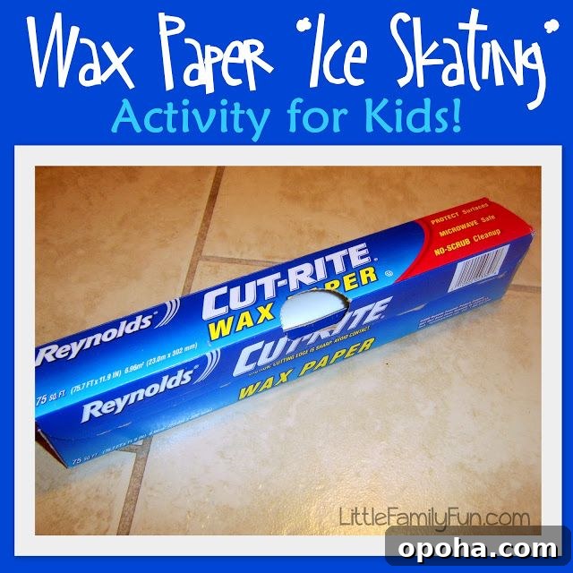 Wax Paper Ice Skating | 25+ Indoor Winter Activities for Kids