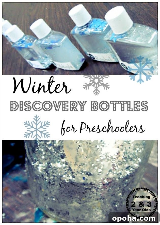 Winter Discovery Bottles for Preschoolers | 25+ Indoor Winter Activities for Kids