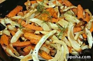 Roasted Fennel with Carrots and Onions