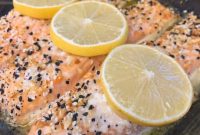 Lemon Butter Salmon with Everything Seasoning