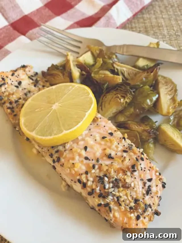 plate of salmon and sprouts
