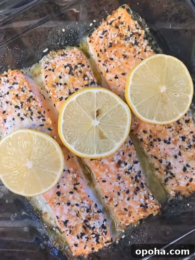 baked keto everything seasoning salmon