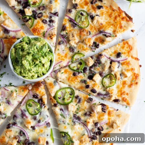 Chicken, Black Bean & Smashed Avocado Pizza Recipe 11 img 2985 10
