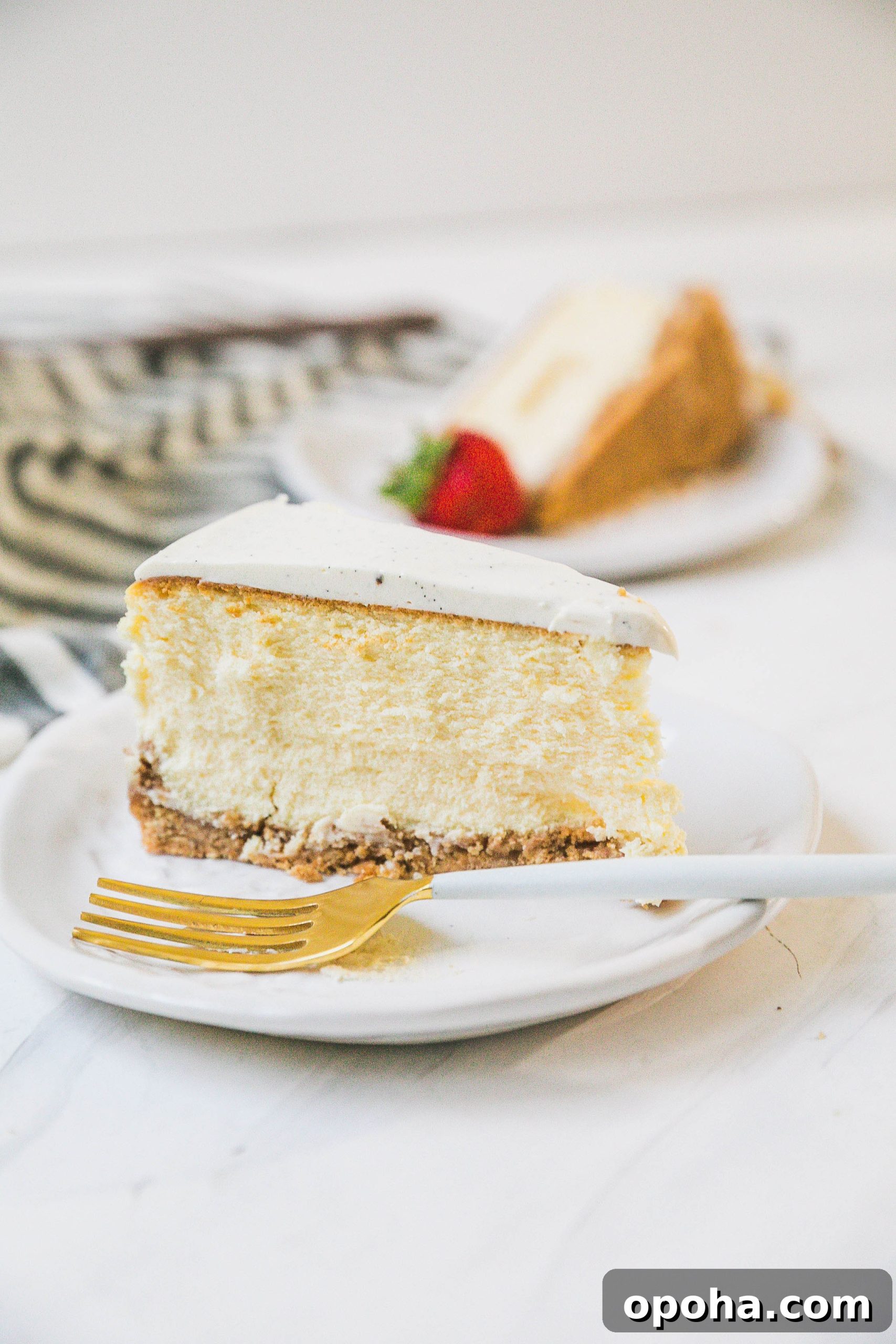 Creamy Vanilla Cheesecake with Tangy Sour Cream Glaze 2 Vanilla Cheesecake with Sour Cream Topping-7