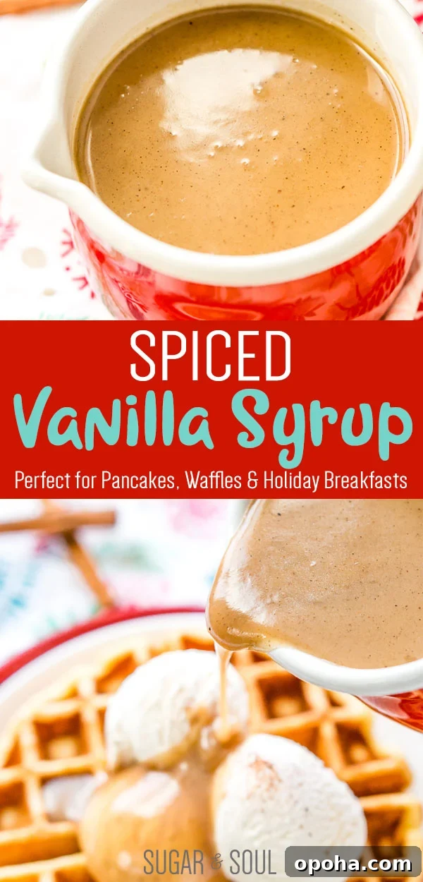 Bottled spiced vanilla syrup as a gift
