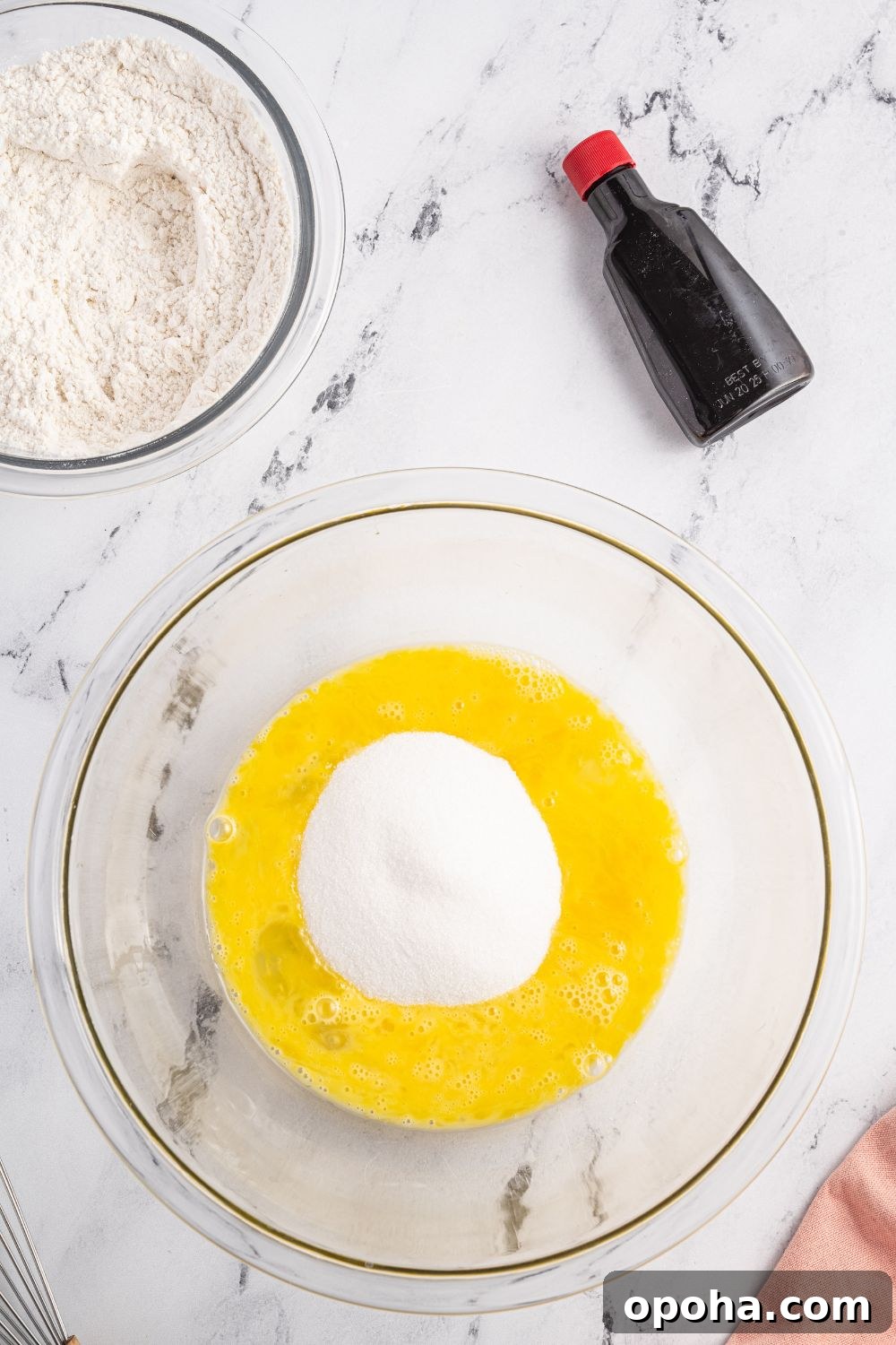 Traditional Italian Pizzelle Cookies: Crisp Anise Wafers Recipe 9 eggs and sugar in a bowl