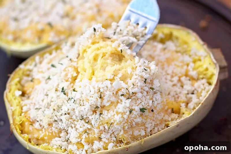 Twice-Baked Spaghetti Squash Mac ’n’ Cheese Casserole 2 Twice Baked Spaghetti Squash Mac n' Cheese