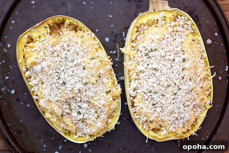 Twice-Baked Spaghetti Squash Mac ’n’ Cheese Casserole 4 Cheesy spaghetti squash filling