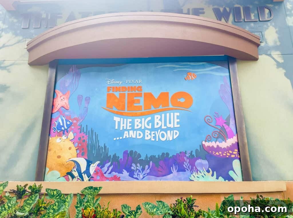 Finding Nemo entrance sign at Animal Kingdom.