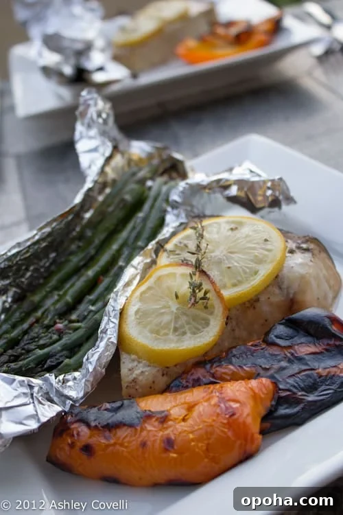 Cedar Plank Grilled Swordfish with Lemon and Thyme.