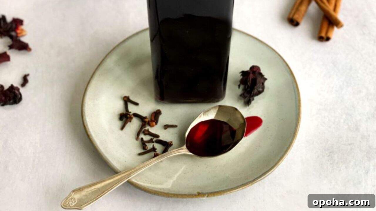 15 Homemade Syrups to Elevate Your Drinks and Desserts 3 Hibiscus Simple Syrup