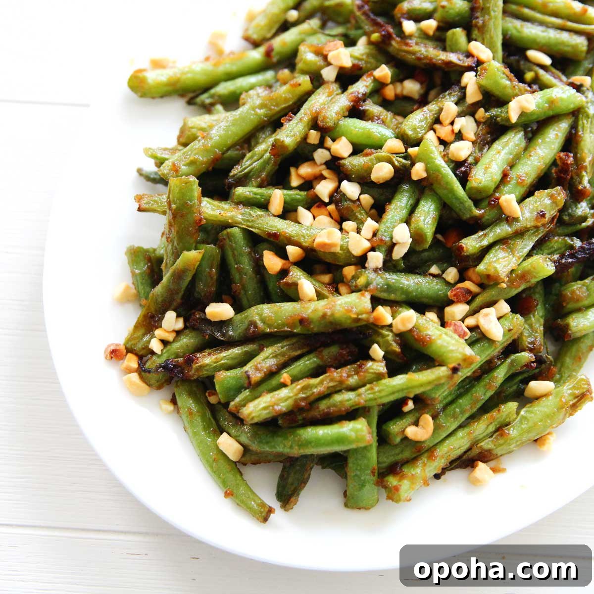 Creamy Peanut-Sauce Green Beans (Air Fryer Recipe) 3 img 35622 2