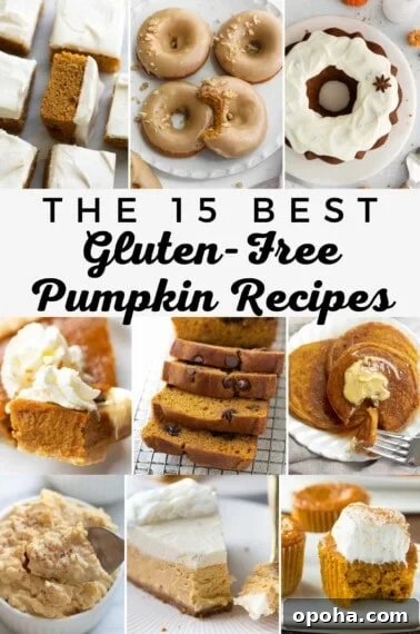 collage of gluten free pumpkin recipes