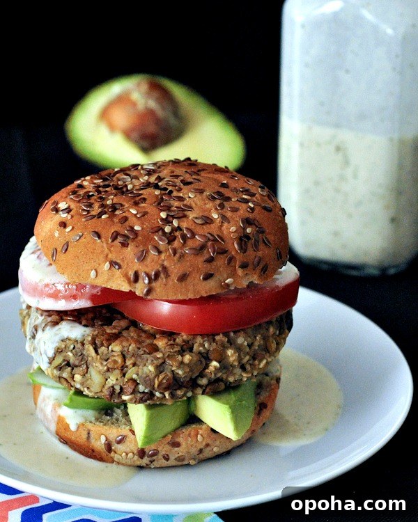 Red Lentil Sweet Potato Hemp Burgers with Ginger Basil Sauce @spabettie
