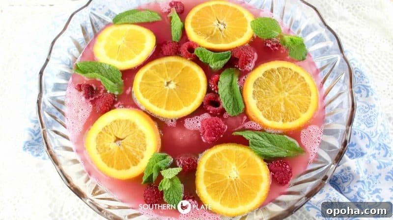 Sparkling Cranberry Wedding Punch — Non-Alcoholic Party Drink 2 Wedding Punch