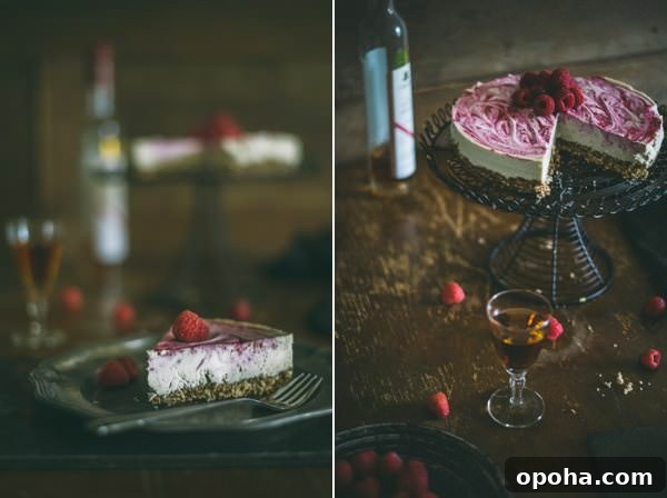 raw vegan cheesecake with berries