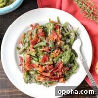 Paleo Whole30 Green Bean Casserole Recipe for Holiday Sides 7 Finished casserole