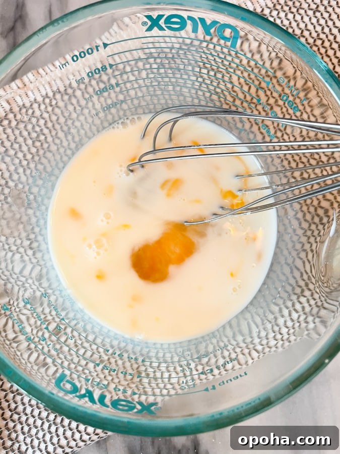 whisk wet ingredients